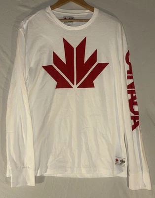 Camiseta olímpica oficial masculina HUDSON BAY CO. Canadá tamanho médio 100% algodão - Imagem 1 de 4