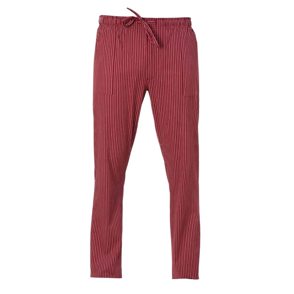 Pantalone Cuoco Unisex Enrico Gessato Bordeaux c/Elastico - GIBLOR'S - Pizzaiolo - Immagine 1 di 1