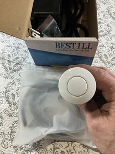 BESTILL Garbage Disposal Sink Top Air Switch Kit Single Outlet White New Open No - Picture 1 of 7