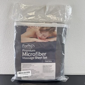 Premium Microfiber 3-Piece Massage Sheet Set, Cool Grey, Ultra-Light, Stain, ... - Picture 1 of 8