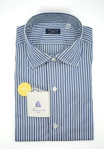 New FINAMORE Napoli HANDMADE Dress Shirt Size 16 Us 41 Eu (FIN122) - Picture 1 of 2