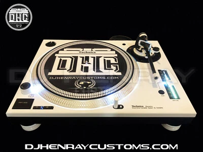 1 halos blancos y negros personalizados Technics SL1200 mk5 y capa de polvo de ledes de paso Foto 1 de 3
