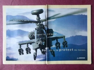 9/1997 PUB BOEING AH-64D APACHE LONGBOW ATTACK HELICOPTER US ARMY ORIGINAL AD - Picture 1 of 1