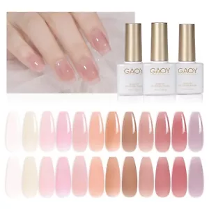 GAOY Jelly Nude Nail Polish, Sheer Neutral Nude Nail Polish, Water-Based Low - Picture 1 of 9