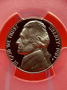 1981-S TYPE-1 5c JEFFERSON NICKEL PROOF COIN  *PCGS PR 69 DCAM* ✨🇺🇸💯 - Picture 1 of 7