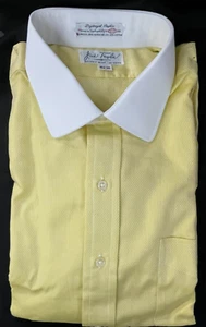 Jack Taylor Of Beverly Hills Yellow Long Sleeve Men's Dress Shirt 16.5-35 NWT - Picture 1 of 7