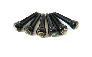 10 sets Guitar Ebony Pin Green Abalone Dot-4.2mm Brass Circle skirt:5.50mm EP1C - Picture 1 of 3