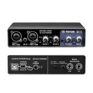 USB Audio Interface External Sound Card with Monitoring for Live Studio Record