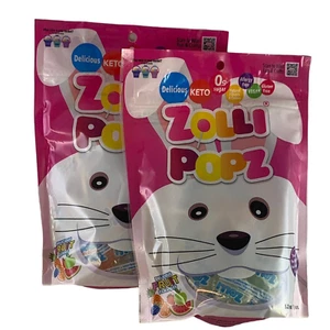 2er-Pack Zolli Popz zuckerfreie natürliche Fruchtlutscher Keto vegan 5,2 Unzen Ablaufdatum 12/25 - Bild 1 von 5