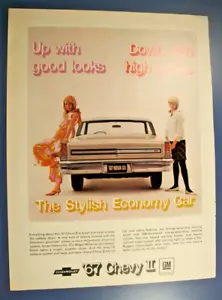 1967 Chevy II Nova SS mid-size mag car ad -"Up w/good looks. Down w/high prices" - Picture 1 of 1