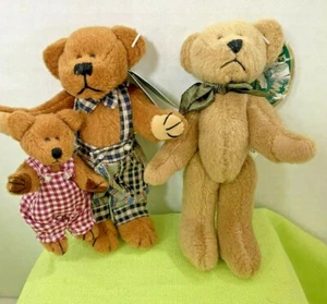3 Mini osos articulados vintage colección Bearington Henry niño ted papá abuelo - Imagen 1 de 6
