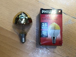 PHILIPS TROPFEN DECOR GOLD INNEN & AUßEN KOPFSPIEGEL E14 25W KUPPENVERSPIEGELT - Bild 1 von 5