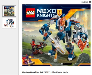 ⭐ LEGO 70327 THE KINGS MECH - ANLEITUNGSBUCH - 2016 NEU - Bild 1 von 1