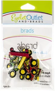 Eyelet Outlet Shape Brads 12/Pkg-Tractor - Picture 1 of 1