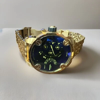 Diesel Little Daddy 51mm caixa de aço inoxidável tom dourado com aço inoxidável tom dourado - Imagem 1 de 3