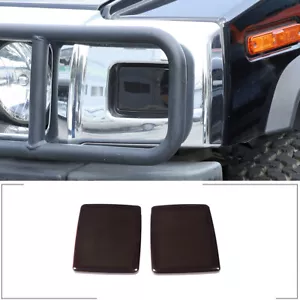 Frontblinker geräuchertes schwarzes Blatt ABS transparent Für Hummer H2 03-09 - Picture 1 of 11