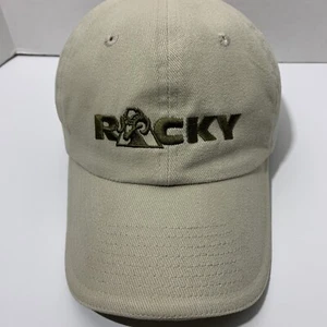 Rocky Boots Baseball Cap Tan Cotton Twill Hat With Rocky Boots Logo - Picture 1 of 15