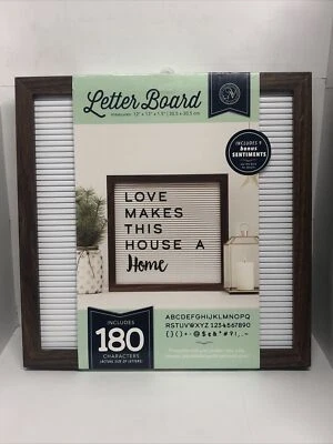 Letterboard w/180 Characters Bonus with 9 Sentiments 12"x 12" Brand New! - Image 1 of 4