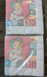 Nos Vintage Pink Baby Shower Party Napkins 20 Count American Greetings 2 Packs - Picture 1 of 3