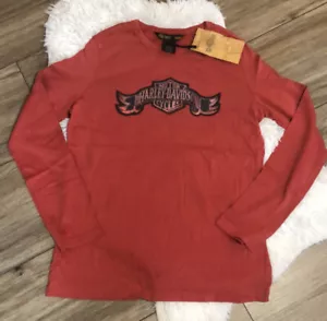 Nuova Harley Davidson T-shirt da donna 1903 manica lunga taglia large - Foto 1 di 6