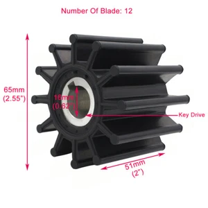 Water pump impeller for Jabsco 18327-0001 CEF 500167 JMP 7532-01 - Picture 1 of 5