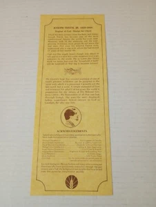 Joseph Smith El Hombre Vidente S Bryce Chamberlain Harvest Productions Orem Utah - Imagen 1 de 3