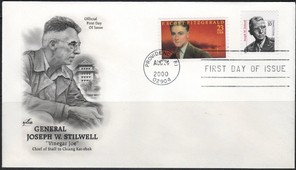 US Scott #3420 First Day Cover, "General Joseph W. Stillwell", Unaddressed - Image 1 of 1