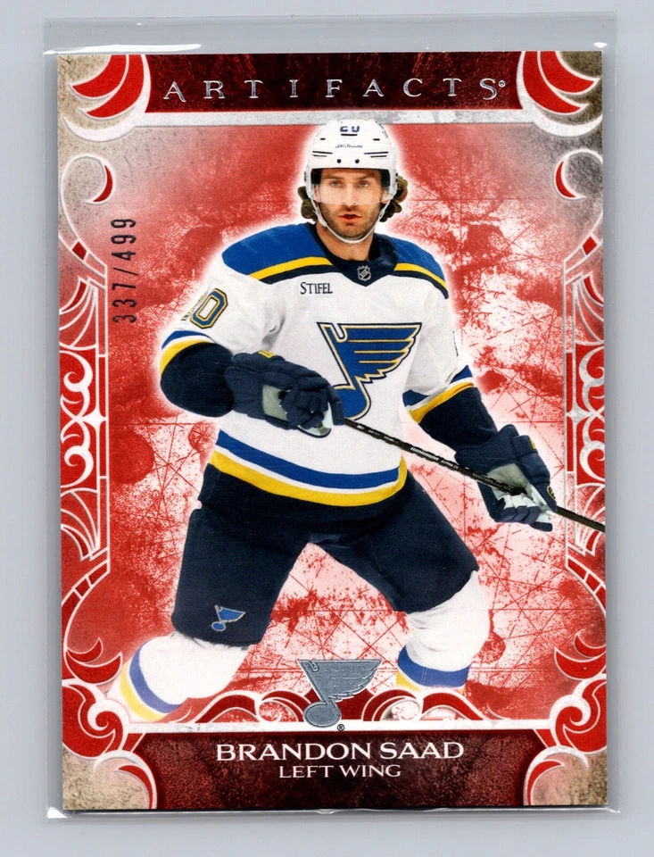 2024-25 Upper Deck Artifacts - Brandon Saad #6 Ruby /499 - Image 1 of 1