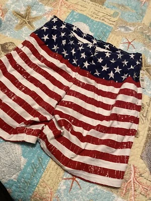 Red, White And Blue Bathing Trunks Men’s Large - Image 1 of 2