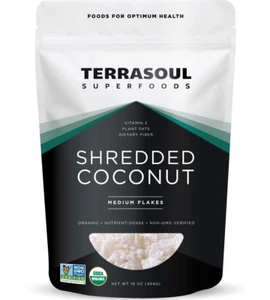 Organic Coconut Flakes, 1 Lb - Medium Flakes | Unsweetened | Perfect for Baking - Picture 1 of 12