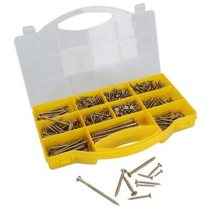 Tornillos para aglomerado y madera surtidos Pozi Drive de 780 piezas brocas avellanadas de 3 a 5 mm - Imagen 1 de 6