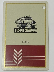 Vintage Euclid Earth Moving Equipment Single Swap Playing Card PC124 - Picture 1 of 2