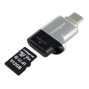 Integral USB C Card Reader USB 3.0 Micro SDHC SDXC microSD GoPro Tablet phone - Picture 1 of 1