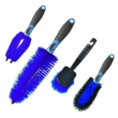 Oxford Brush & Scrub Set OX739 | Essential Motorcycle Cleaning Brushes Kit 4PC - Image 1 of 4