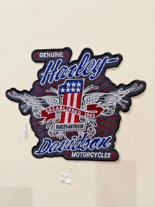 HARLEY DAVIDSON PATCHES ROCKERS STYLE + WINGED WILLIE G iron/sew-on - Picture 1 of 1