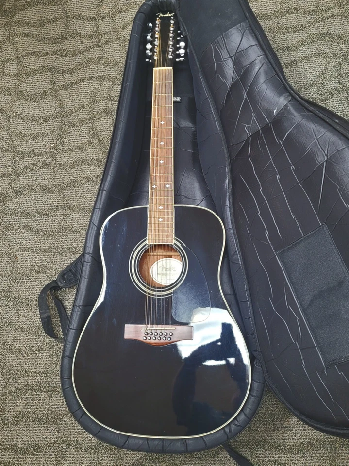 FENDER 12-String Black Acoustic Guitar Model DG-16-12 BLK - Image 1 of 4