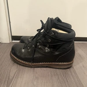 HanWag TASHI Yak Leather Double-Stitch Mountain Hiking Trekking Boots Mens US 11 - Picture 1 of 11