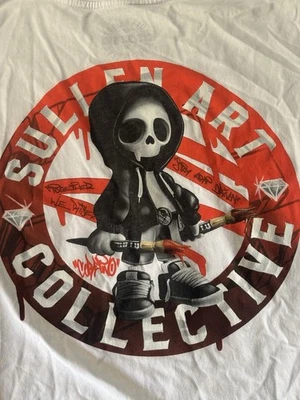 Sullen Art Collective Drips Skully Crew T 恤大号 — 第 1/4 张图片