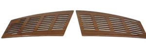For Mercedes W126 C126 Zebrano Dash Speaker Cap Covers 2 Pcs - Picture 1 of 5