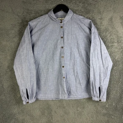 YMC You Must Create Shirt Size Small Blue Linen Blend Oi Polloi Casual preppy - Image 1 of 4