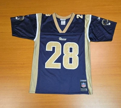 Camiseta de fútbol americano Reebok Los Angeles Rams Marshall Faulk juvenil talla mediana 10-12  Foto 1 de 4
