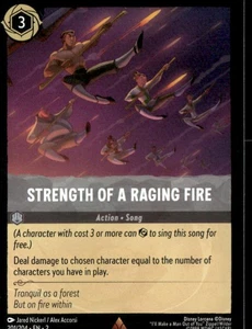 Disney Lorcana Rise of the Floodborn #201/204 Strength of a Raging Fire - Picture 1 of 2