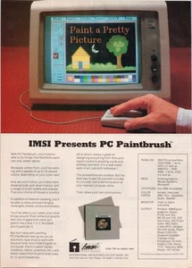 IMSI PC Paintbrush Vintage Print Ad IBM PC Software 1984 Color Palette - Picture 1 of 1