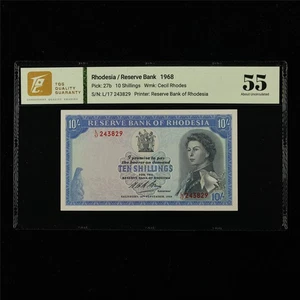 1968 Rhodesia Reserve Bank 10 Shillings Pick#27b - Bild 1 von 4