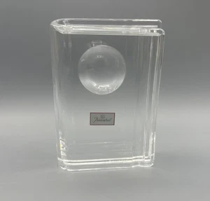 Vintage Baccarat Crystal Book Pen Rest And Inkwell Paperweight Made In France - Picture 1 of 11