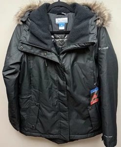 NUEVA Chaqueta para Mujer Columbia Suttle Mountain II Aislada Negra Con Capucha Talla L - Imagen 1 de 9