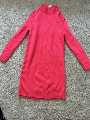 Vestido suéter J Crew rojo/naranja manga larga Foto 1 de 2