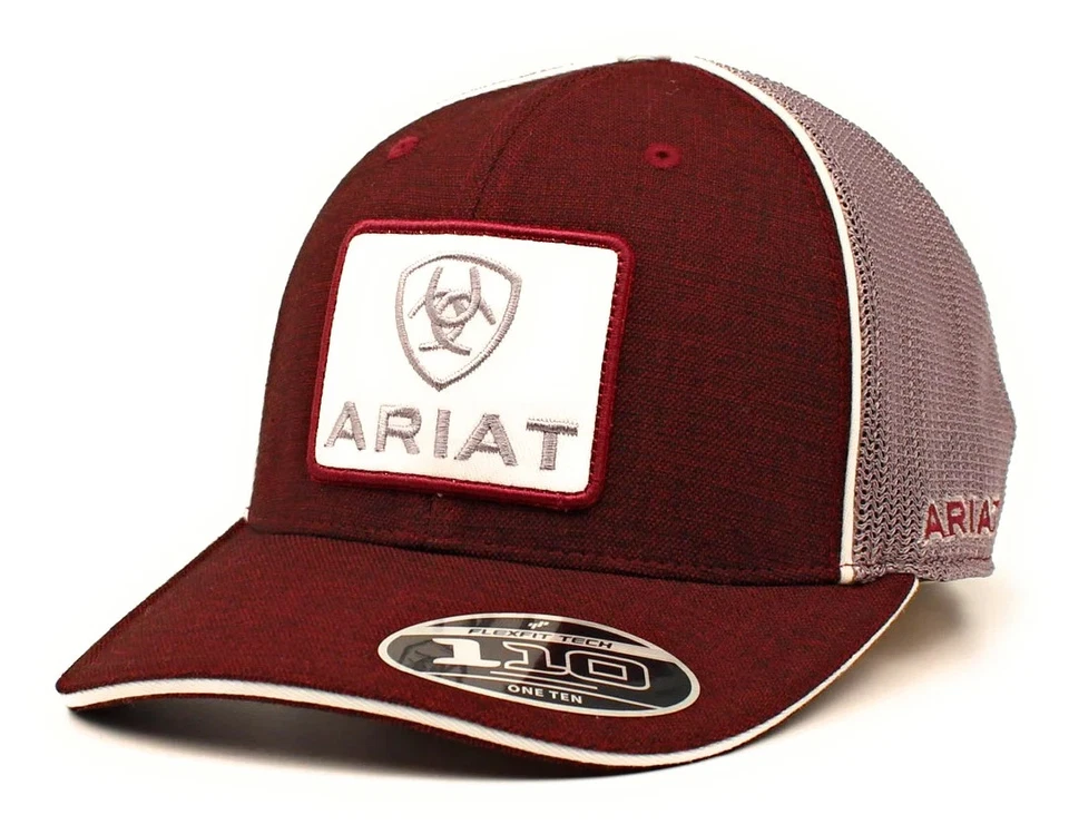 Ariat Men's Cap Mesh Logo Patch Burgundy A300004809
