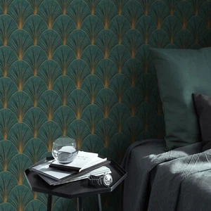 Elle Decoration 4 Avant Garde Wallpaper Green/Gold 10451-19 - Picture 1 of 5