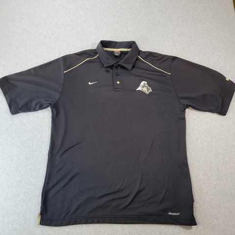 Vintage Nike Team Sphere Dry Authentic Polo Shirt Purdue Boilermakers Men's L Cover